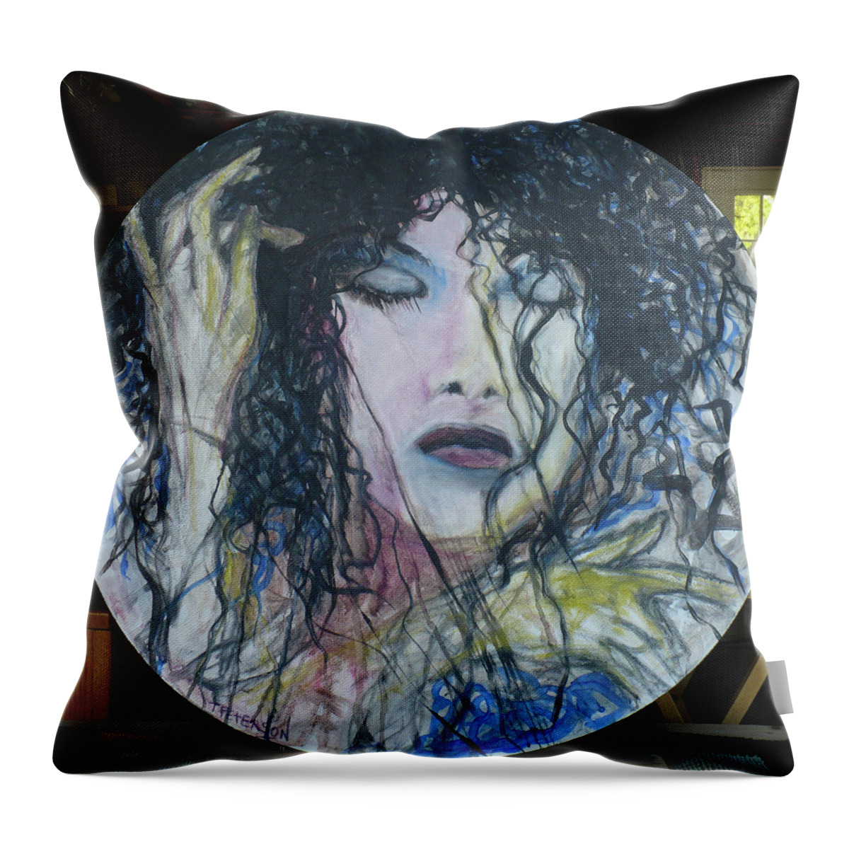 Painting Throw Pillow featuring the painting Bliss by Todd Peterson