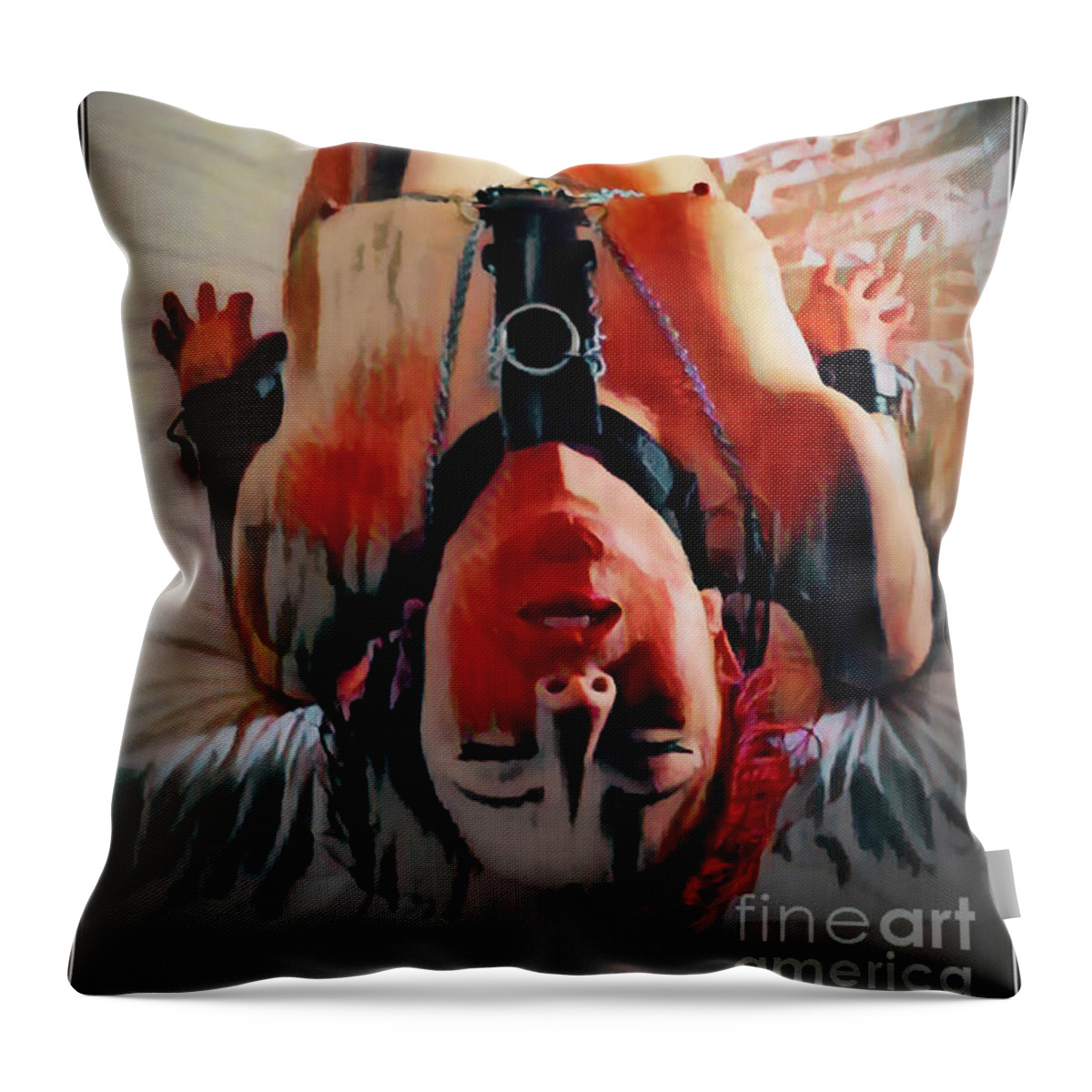Dark Throw Pillow featuring the digital art Blood Lust by Recreating Creation