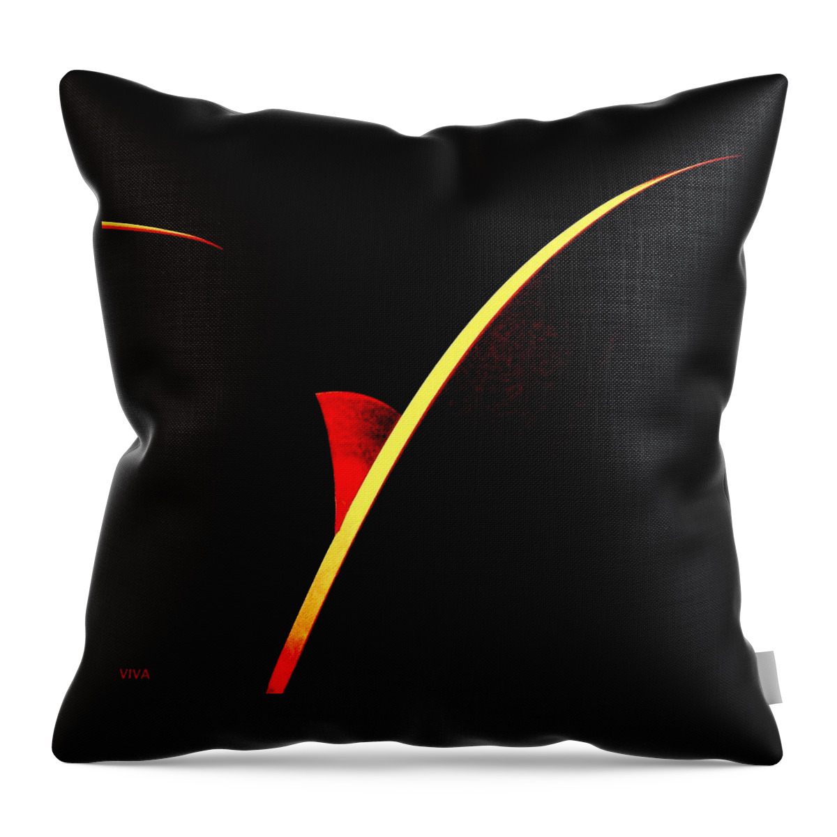 Blood Moon Throw Pillow featuring the digital art Bloodmoonrise Abstract by VIVA Anderson