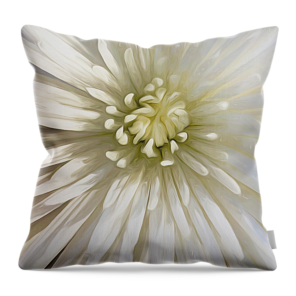 Bloom Throw Pillow featuring the digital art Bloom - Landscape by Cindy Greenstein