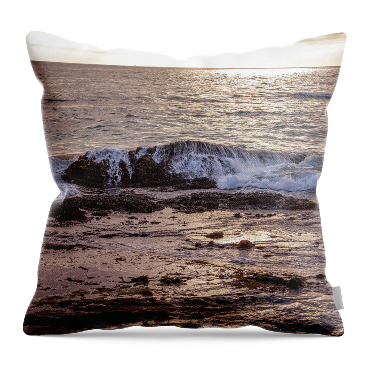 Ocean Throw Pillow featuring the photograph Blue Falls by Aaron Burrows