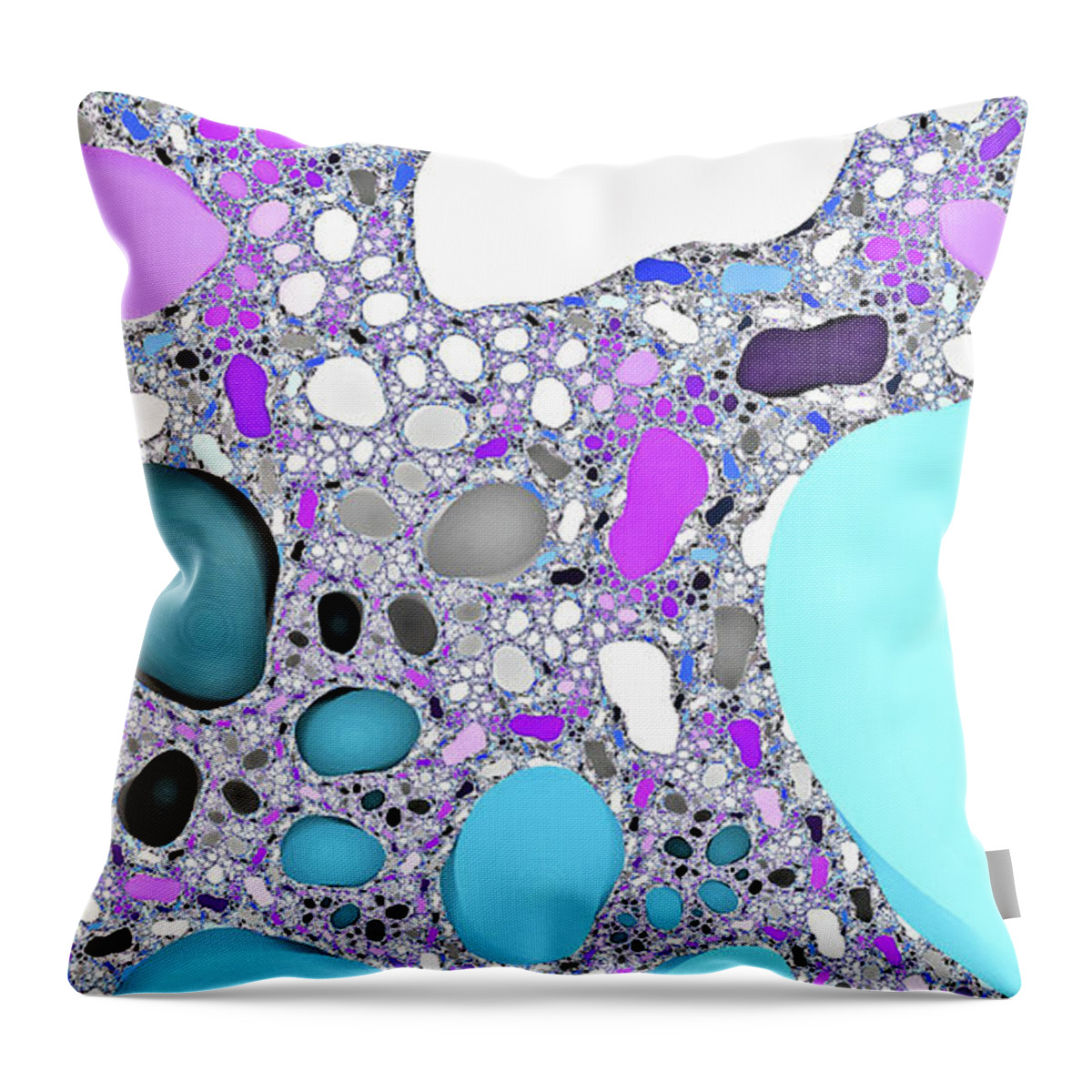 Abstract Throw Pillow featuring the digital art Blue Giant Lake Wall Art by Don Northup