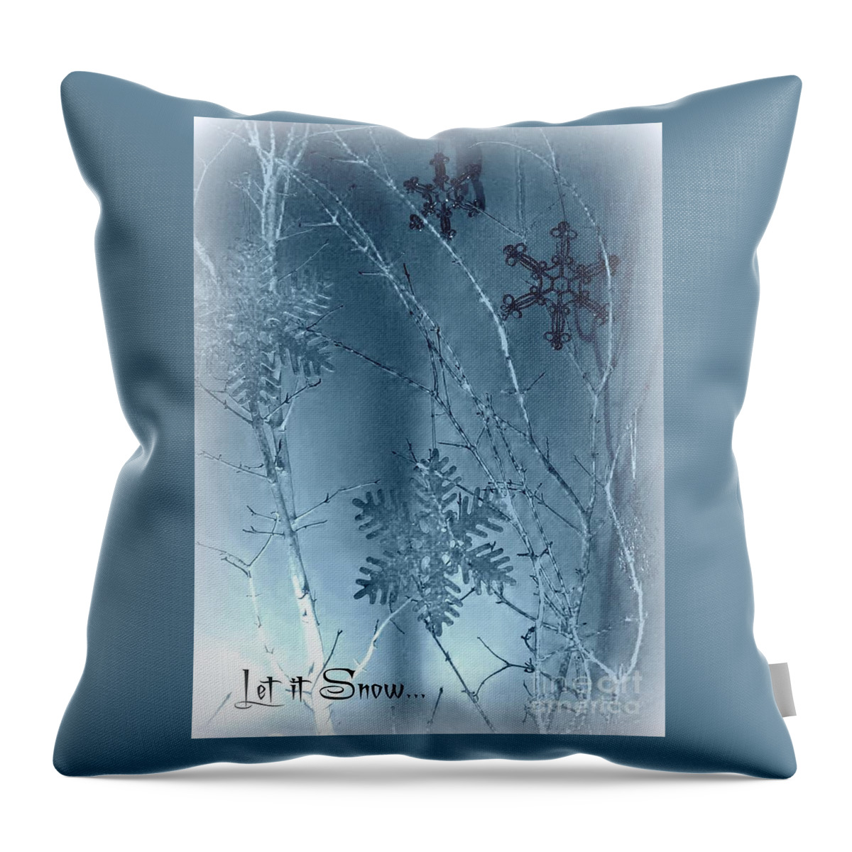 Christmas Card Throw Pillow featuring the photograph Blue Ice by Jodie Marie Anne Richardson Traugott     aka jm-ART