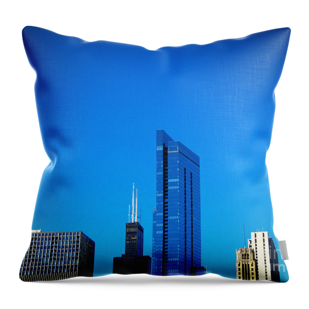 Glass Throw Pillow featuring the photograph Blue Middle by Robert Knight