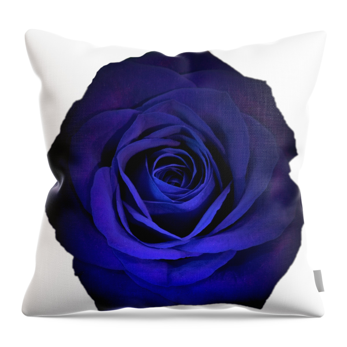 Blue Throw Pillow featuring the photograph Blue Rose Flower Photograph Best for Shirts by Delynn Addams
