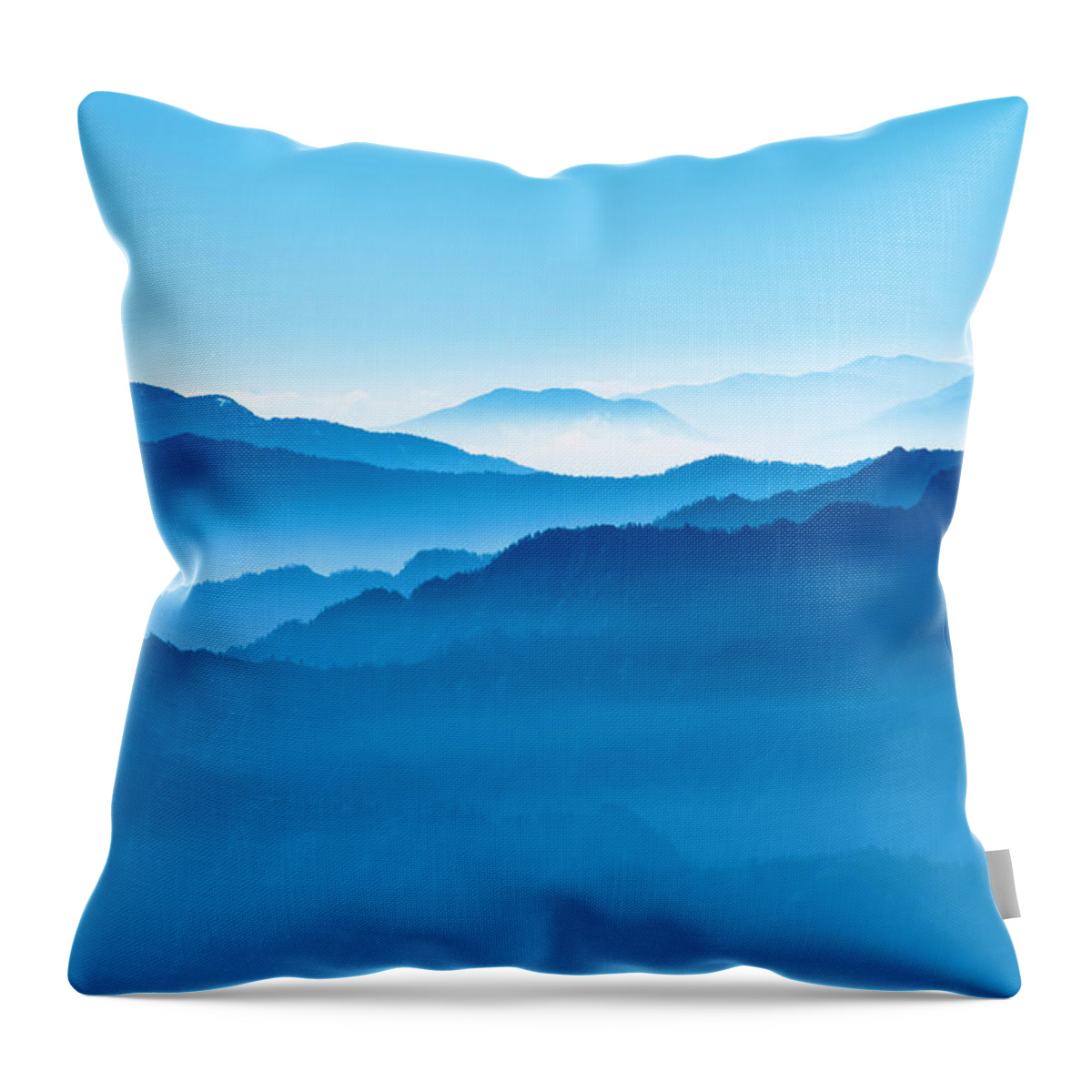 Chinese Culture Throw Pillow featuring the photograph Blue Scenics by 4x-image