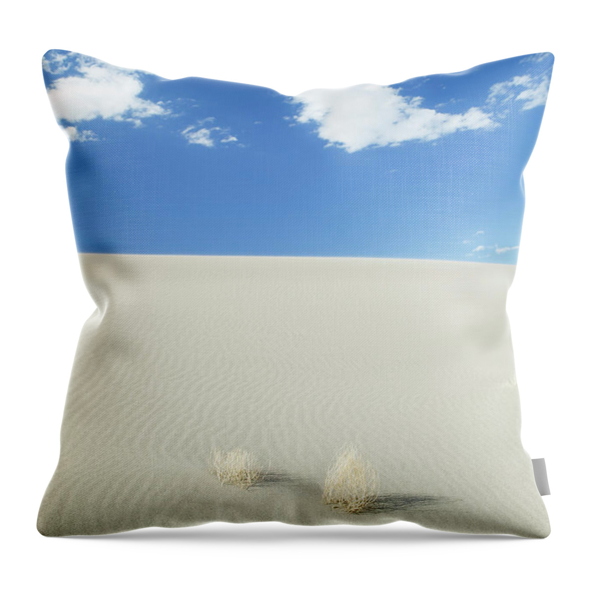 Sand Dune Throw Pillow featuring the photograph Blue Sky Over Sand Dune by Bryan Mullennix