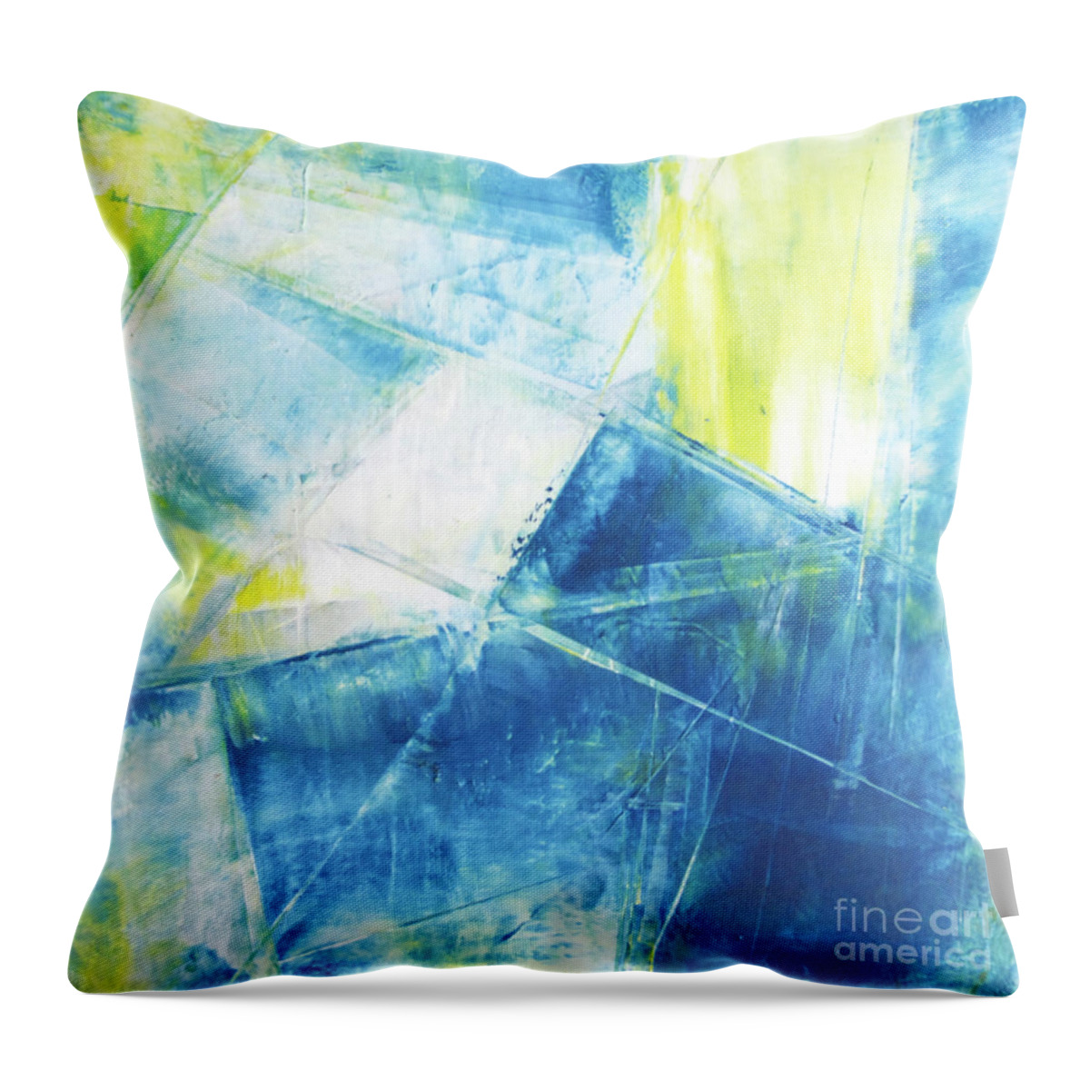 Oil Throw Pillow featuring the painting Blue Soul by Christine Chin-Fook