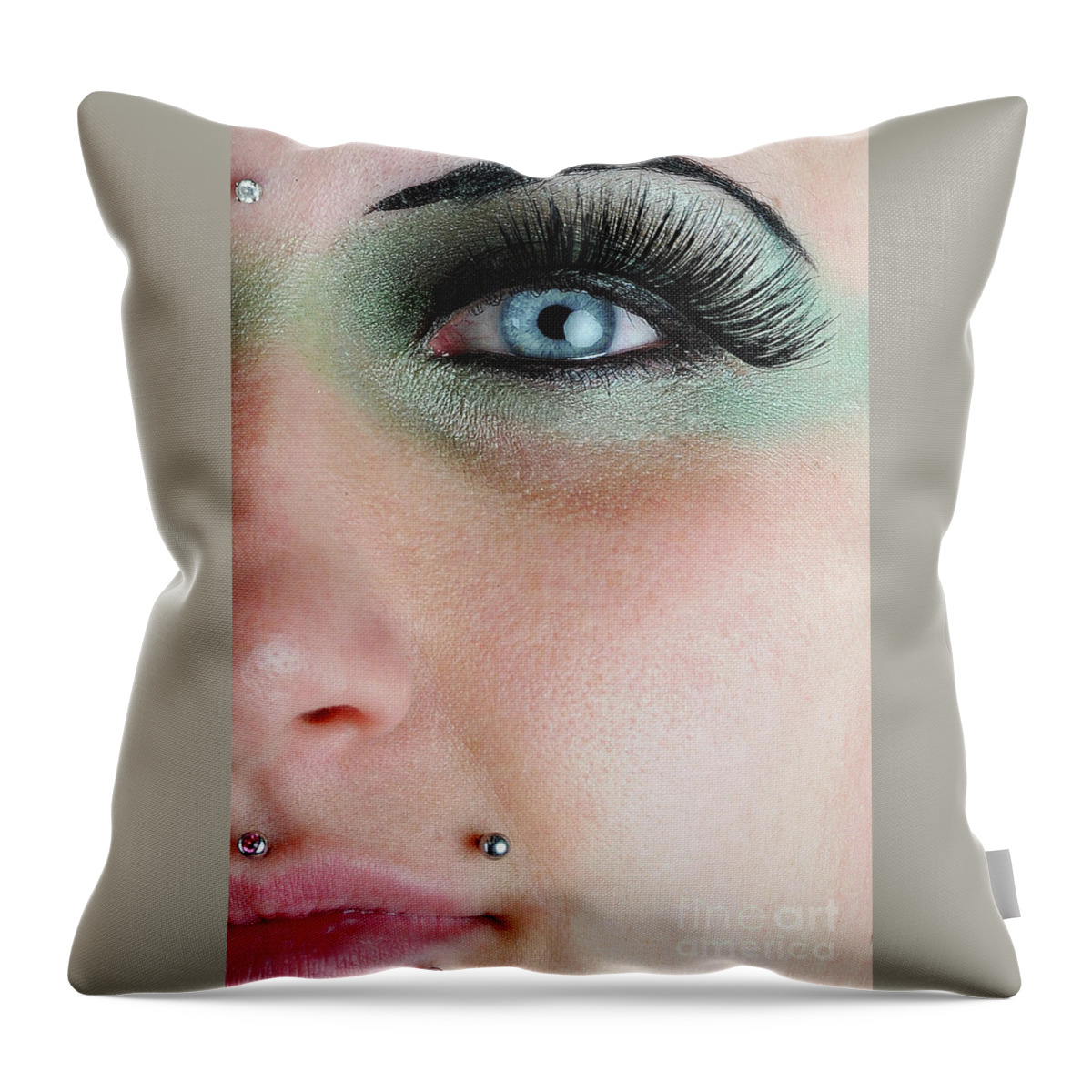 Girl Throw Pillow featuring the photograph Blue Two by Robert WK Clark
