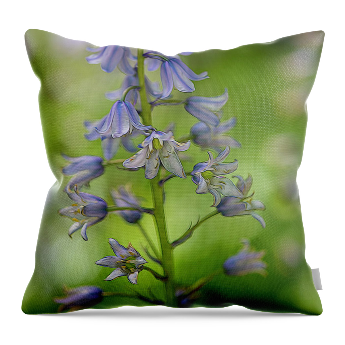 Flower Throw Pillow featuring the photograph Bluebell by Minnie Gallman