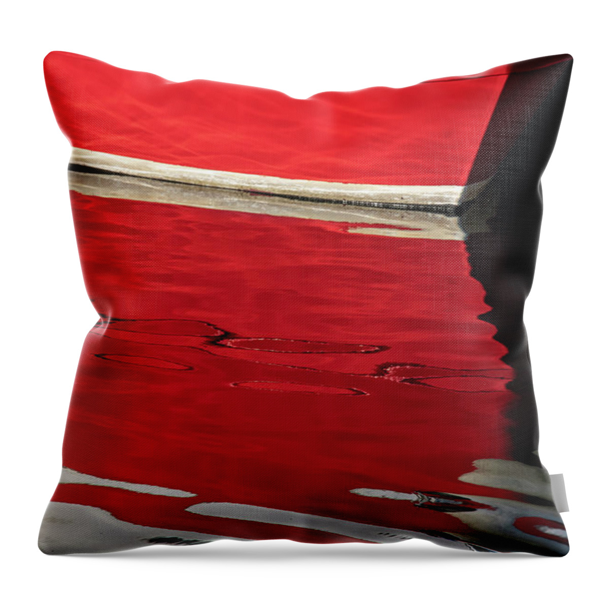 Boat Throw Pillow featuring the photograph Boat reflections by Mike Santis