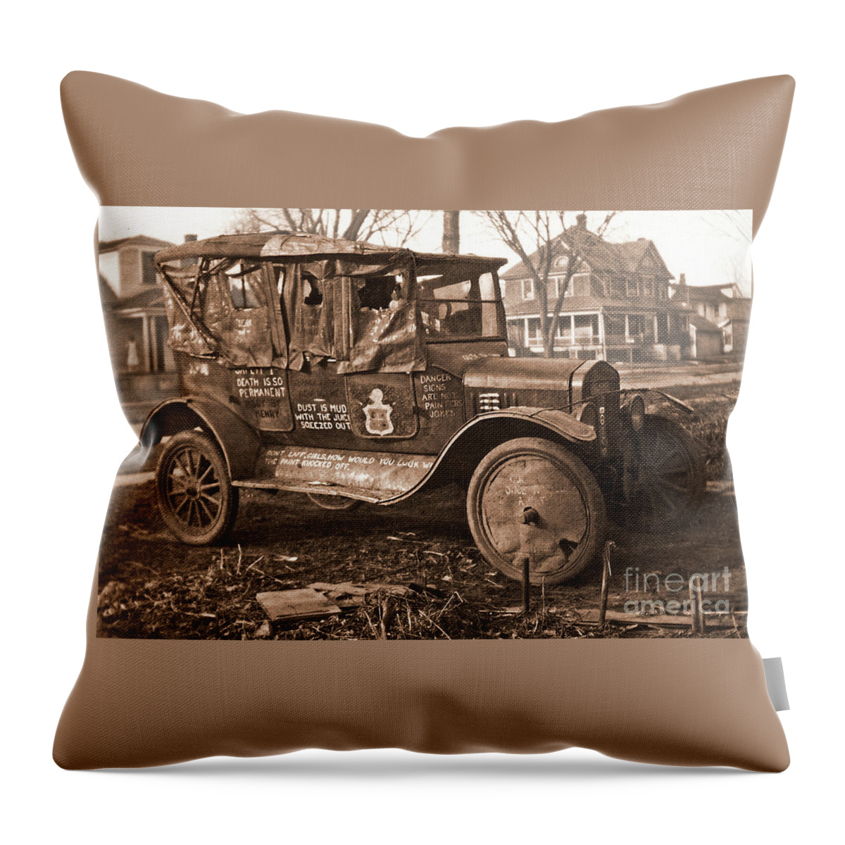 Jalopy Throw Pillow featuring the photograph Bobby's Jalopy by Ron Long