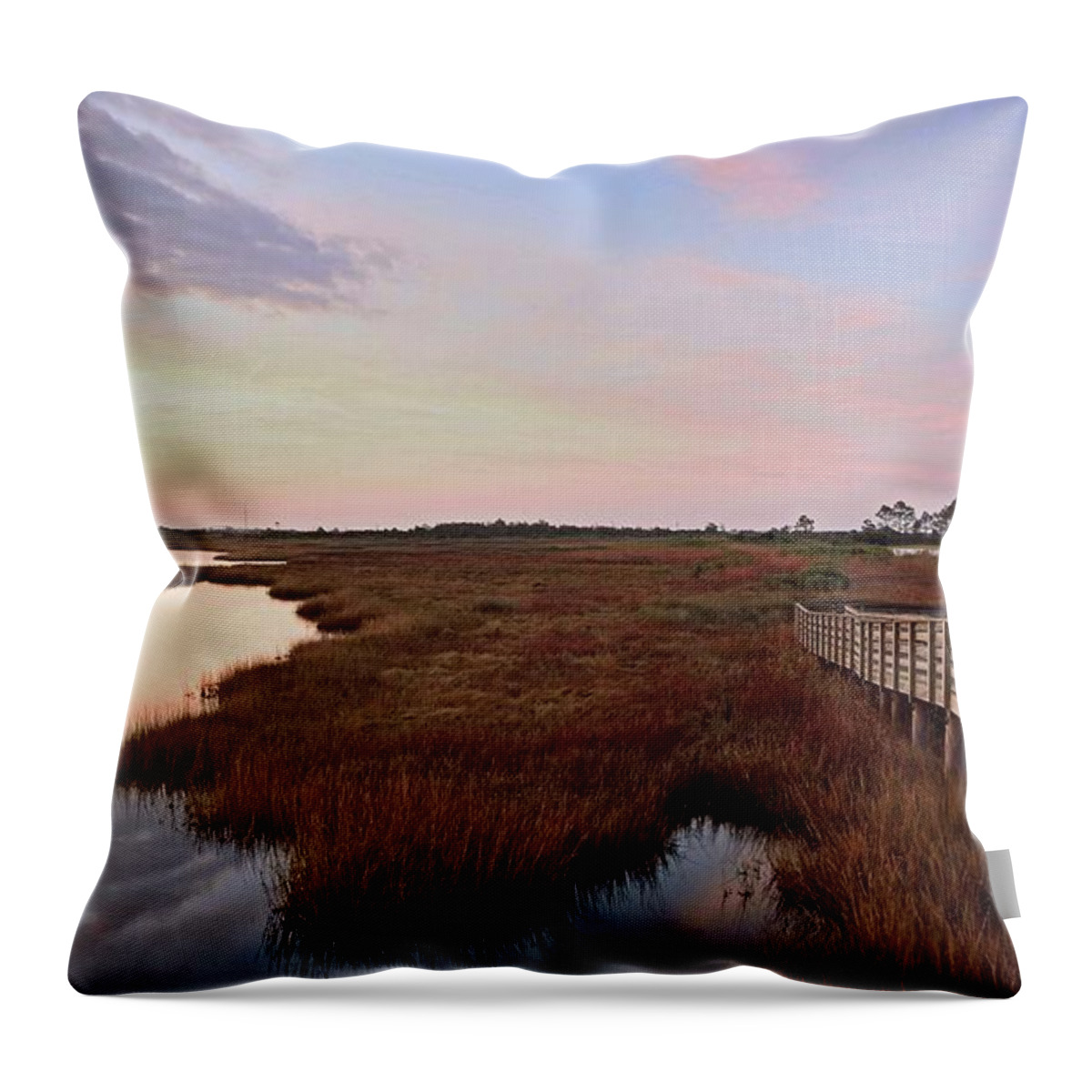 Bodie Island Lighthouse Throw Pillow featuring the photograph Bodie Island Light by Jamie Pattison