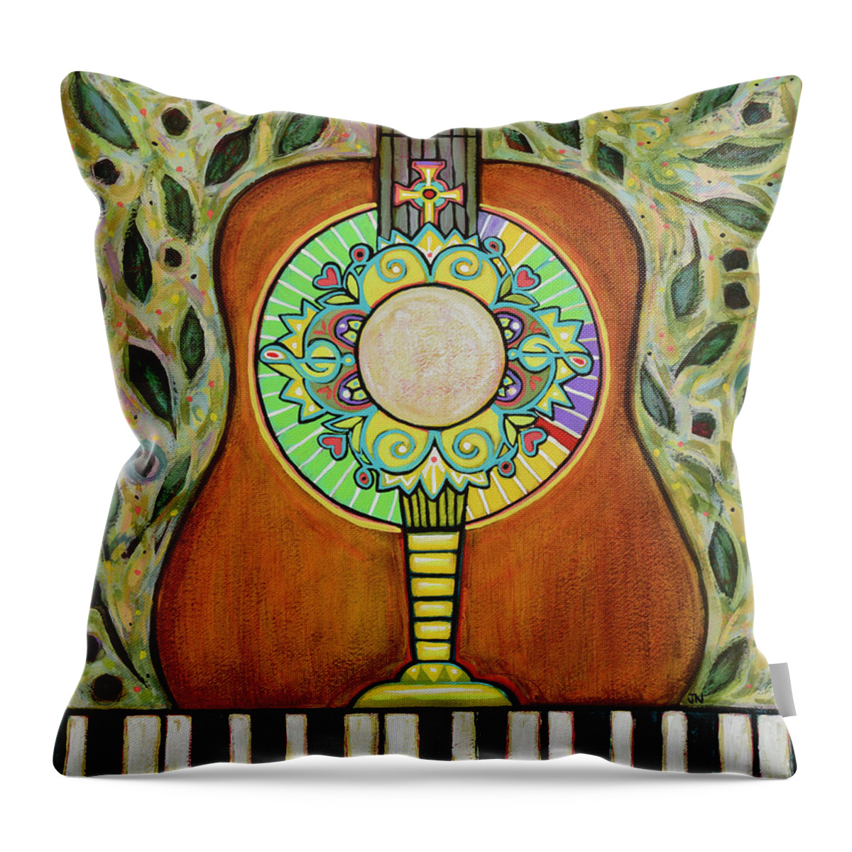 Jen Norton Throw Pillow featuring the painting Body and Spirit by Jen Norton