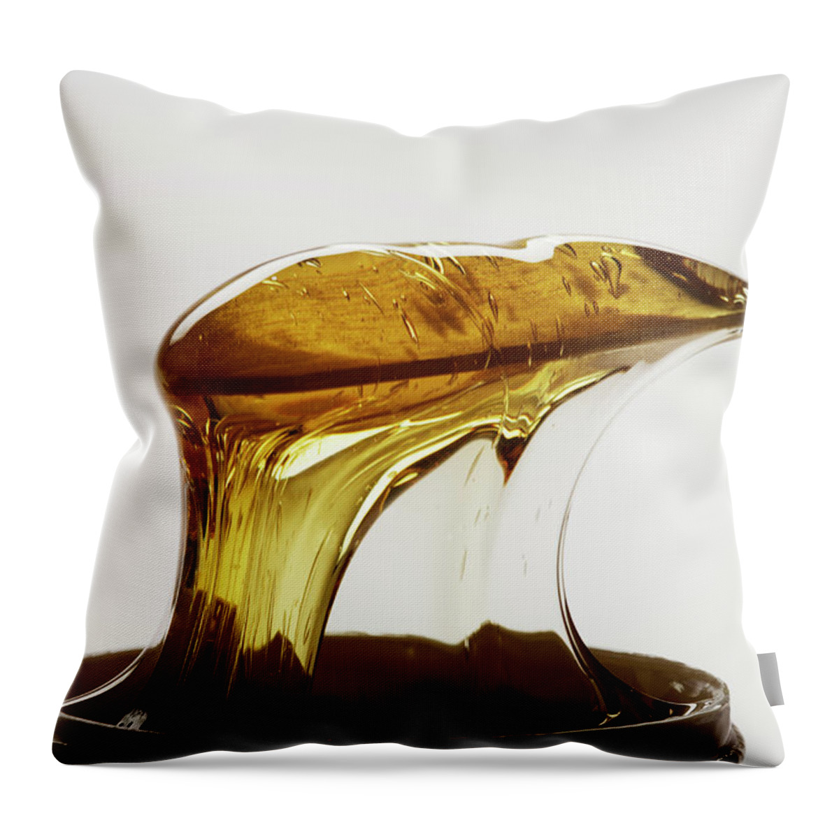 White Background Throw Pillow featuring the photograph Body Wax by Monica Rodriguez