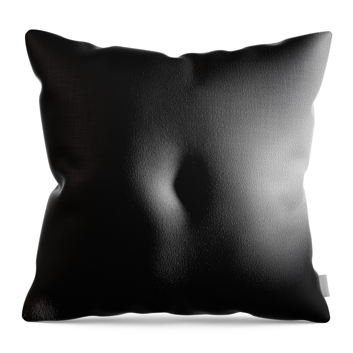 Woman Throw Pillow featuring the photograph Bodyscape of woman's stomach by Johan Swanepoel