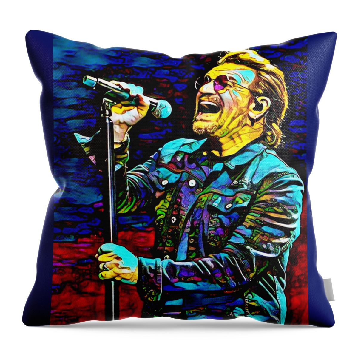 Celebrity Throw Pillow featuring the photograph BoNo by Don Columbus