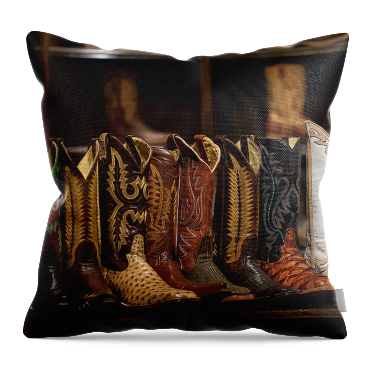 Cowboy Boots Throw Pillow featuring the photograph Boots by KC Hulsman