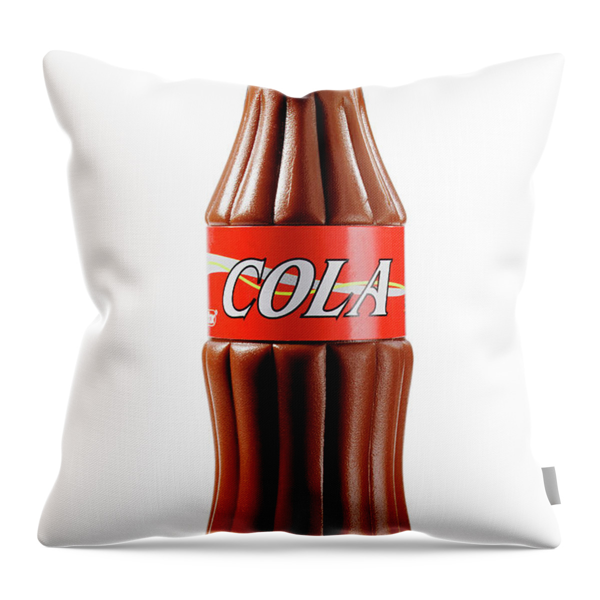 Beverage Throw Pillow featuring the drawing Bottle of Cola by CSA Images