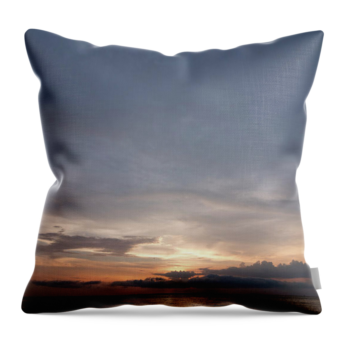 Ala Throw Pillow featuring the photograph Bountiful Sunset along the Gulf of Mexico by James-Allen