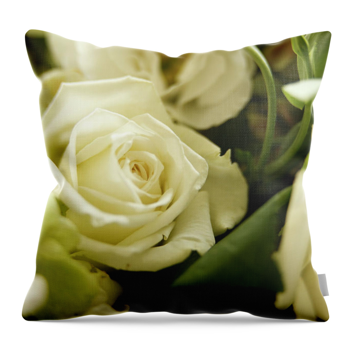 Wedding Reception Throw Pillow featuring the photograph Bouquet Detail by Davidf