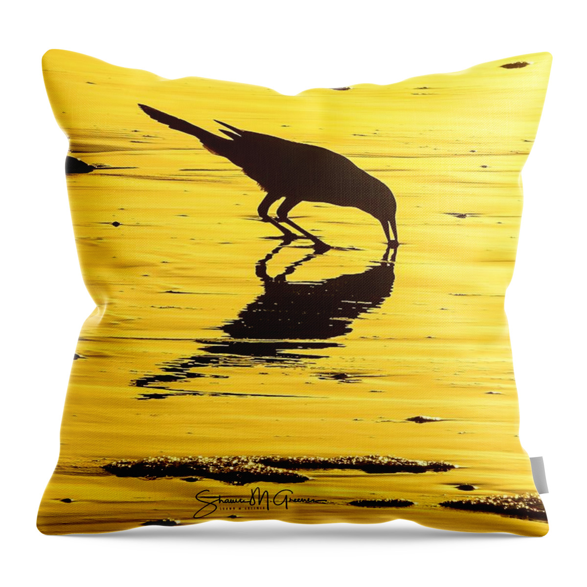Bird Throw Pillow featuring the photograph Breakfast at Sunrise by Shawn M Greener
