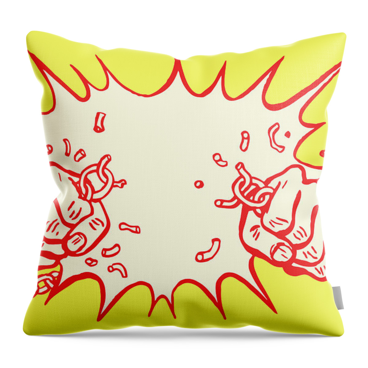 Break Throw Pillow featuring the drawing Breaking a Metal Chain by CSA Images