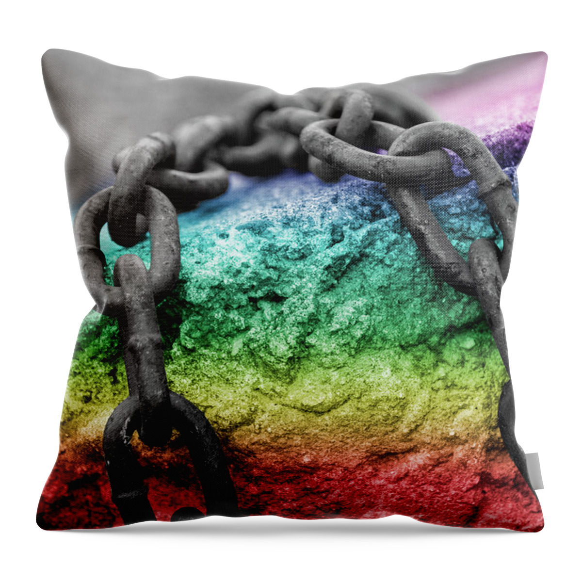 Chains Throw Pillow featuring the photograph Breaking the Chains by Jason Fink