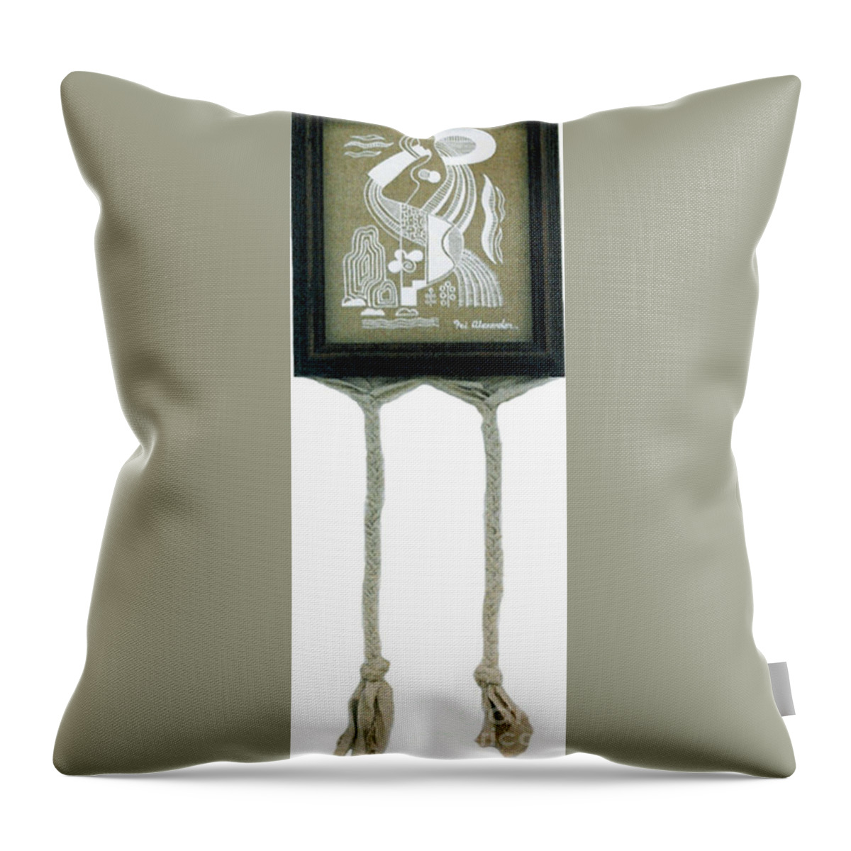 Surrealism Throw Pillow featuring the painting Breeze by Fei A
