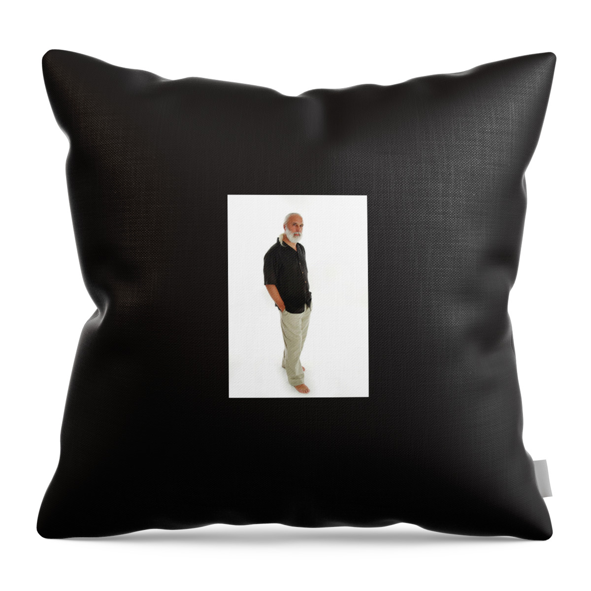 Studio Work Throw Pillow featuring the photograph Brian by Alan Hausenflock
