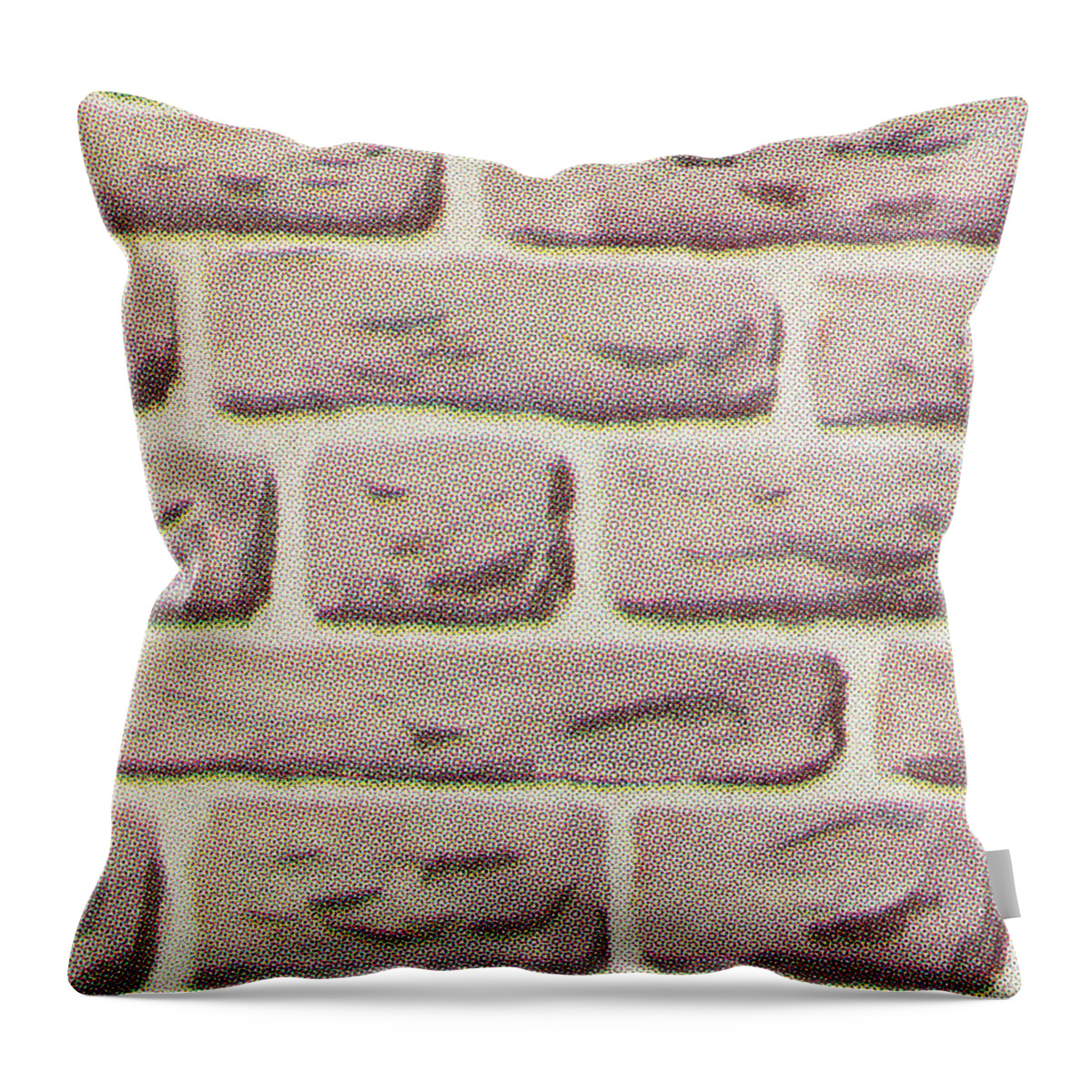 Background Throw Pillow featuring the drawing Brick Wall by CSA Images