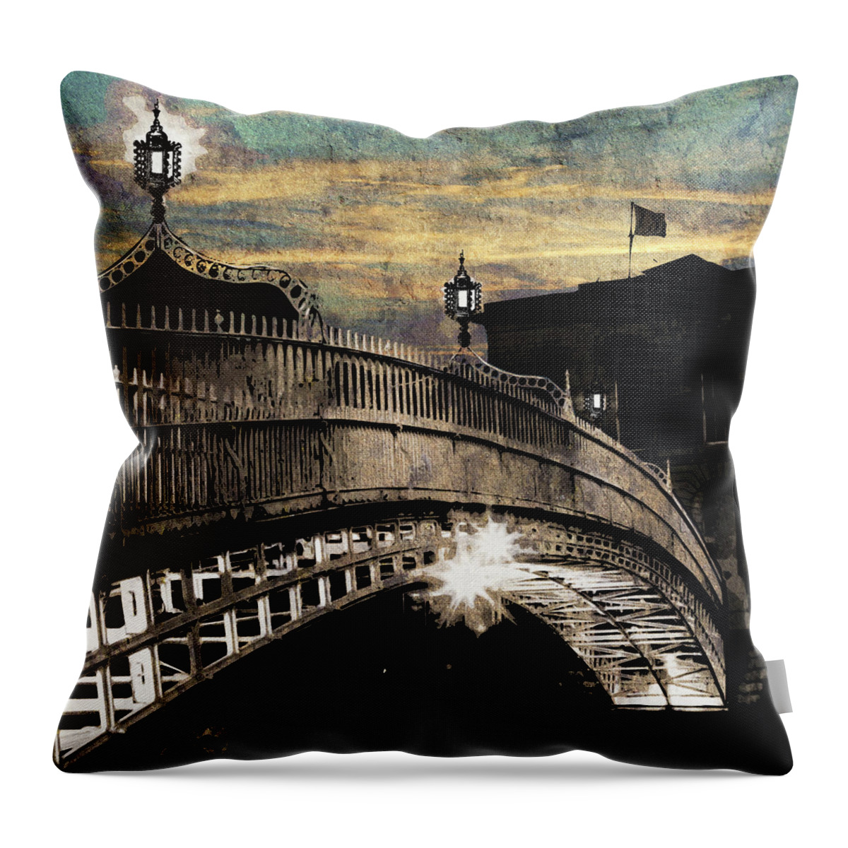 Jason Casteel Throw Pillow featuring the digital art Bridge III by Jason Casteel