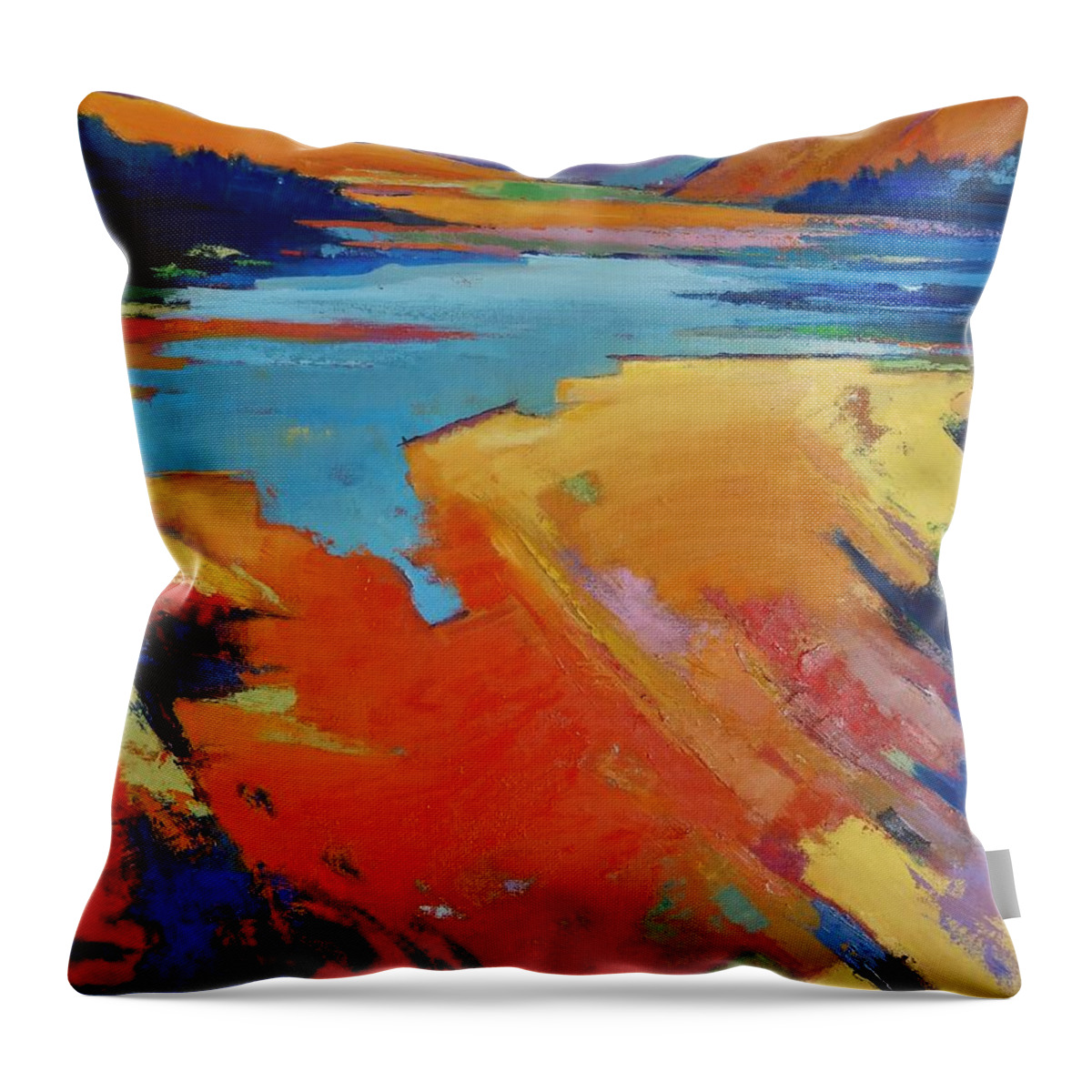 Brilliant Color Throw Pillow featuring the painting Brilliant 4 by Gary Coleman