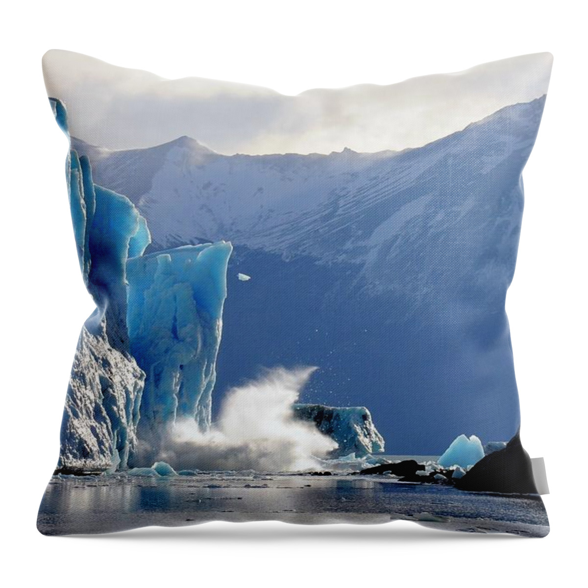 Scenics Throw Pillow featuring the photograph Broken Ice by Edith Polverini