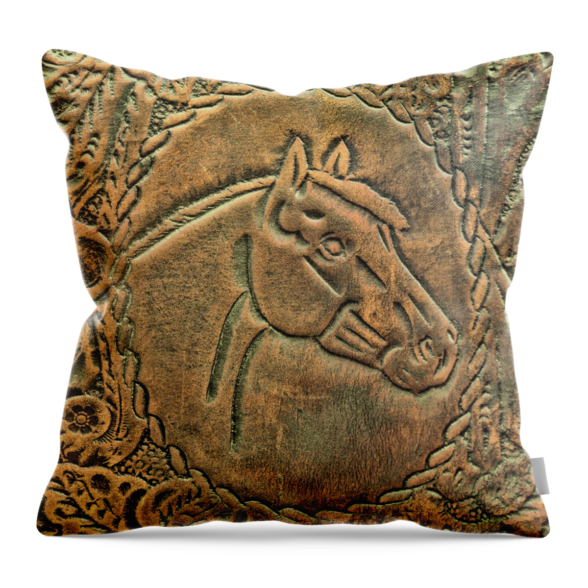 Art Throw Pillow featuring the photograph Bronze Filly by JAMART Photography