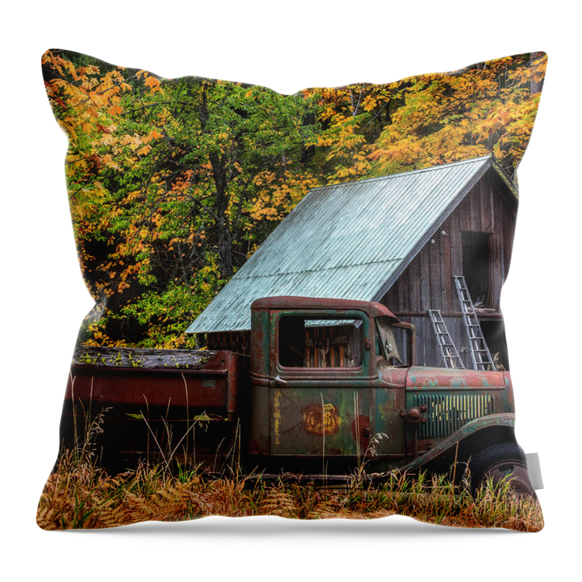 Bucker Orchard Throw Pillow featuring the photograph Buckner Orchard by Mark Kiver