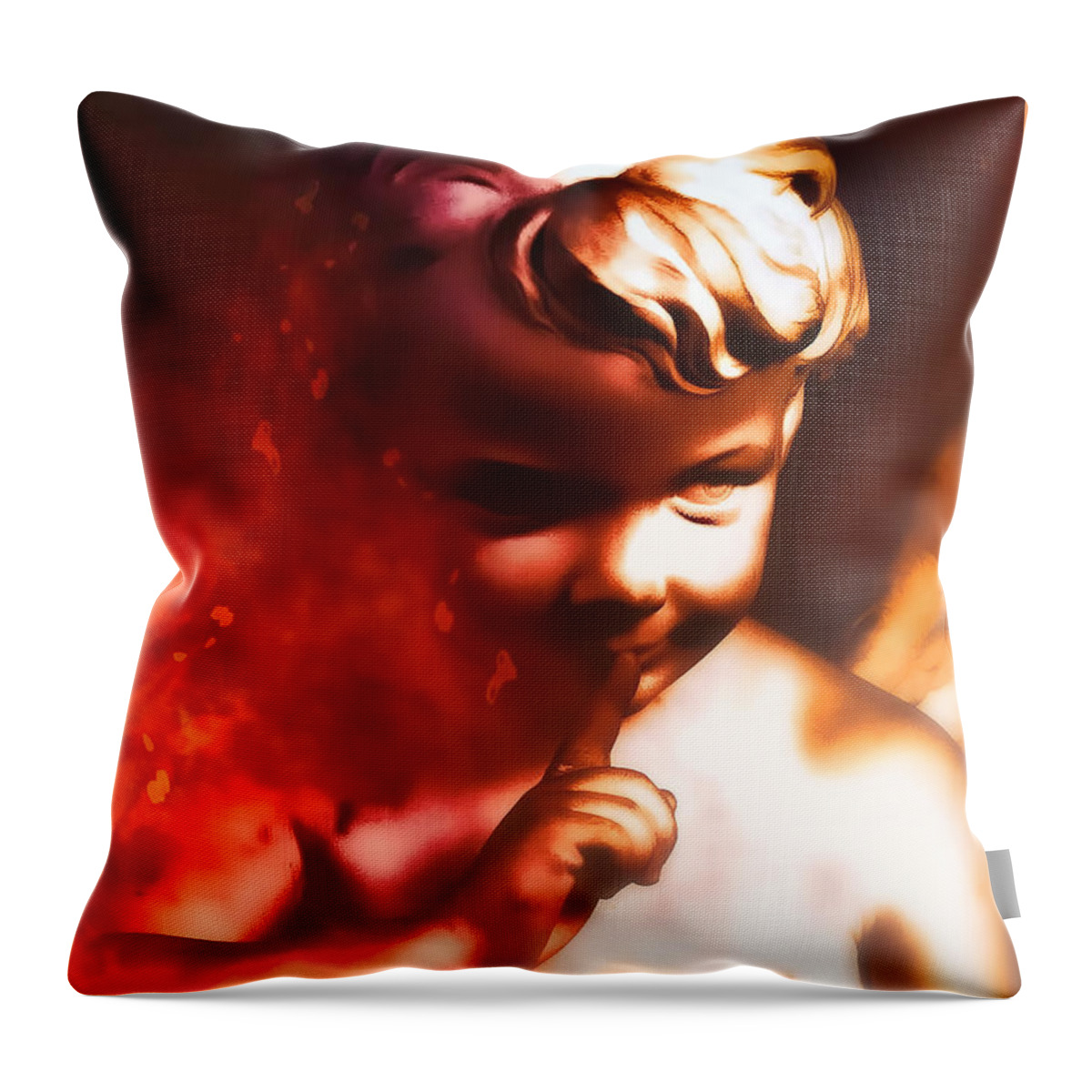 Dark Throw Pillow featuring the digital art Burning Secrets by Recreating Creation