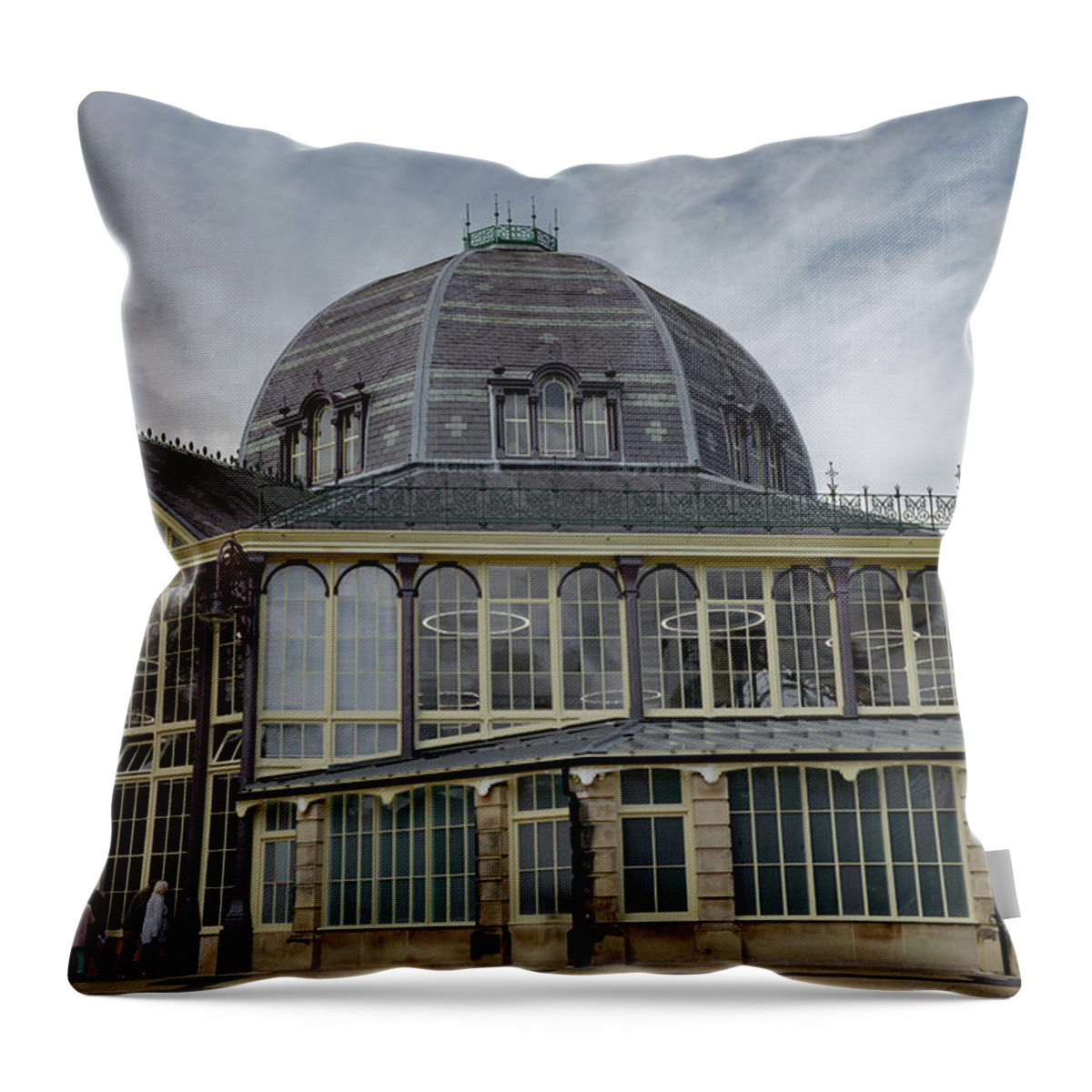 Buxton Throw Pillow featuring the photograph Buxton Octagon Hall at the Pavilion Gardens by Scott Lyons