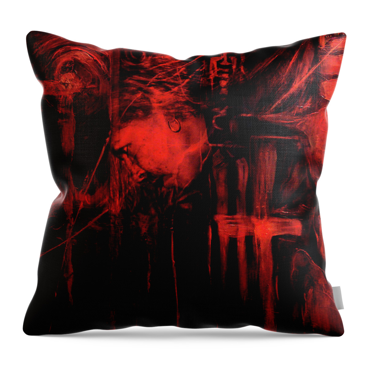 African American Throw Pillow featuring the mixed media By Way of the Holy by Cora Marshall