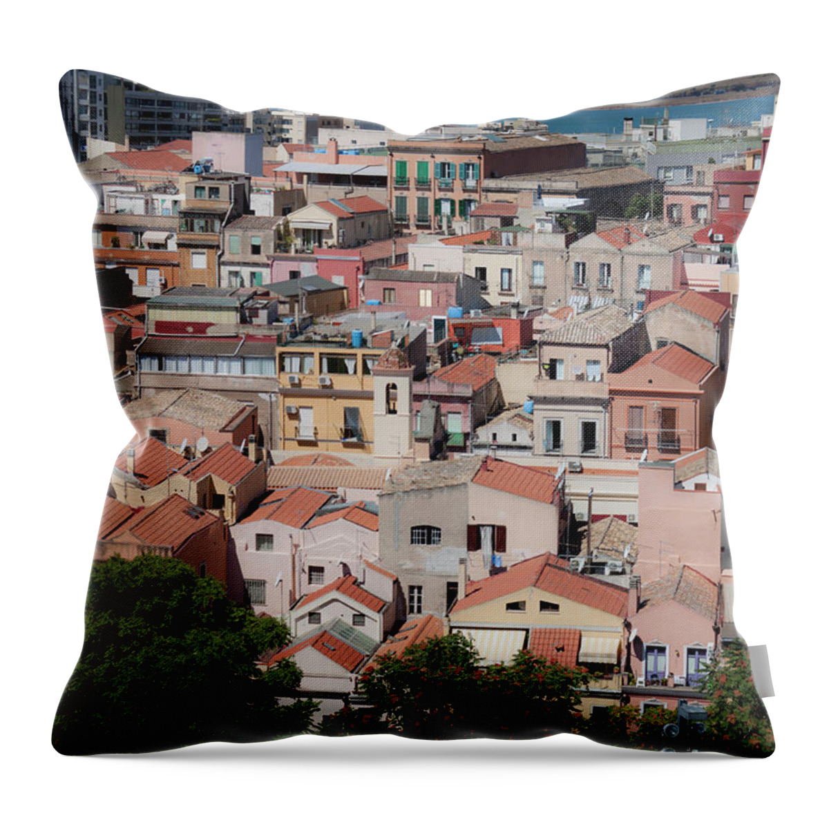 Tranquility Throw Pillow featuring the photograph Cagliari, Sardinia by Gayle Bray
