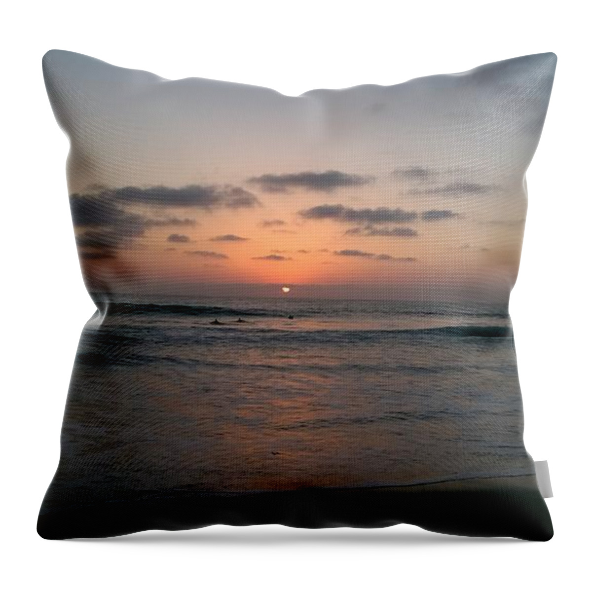 Southern California Throw Pillow featuring the photograph California Coast - Deep Sunset in SoCal by Lee Antle