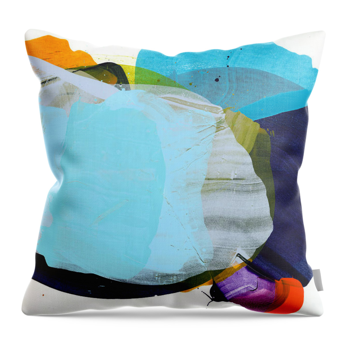 Abstract Throw Pillow featuring the painting California 10 by Claire Desjardins