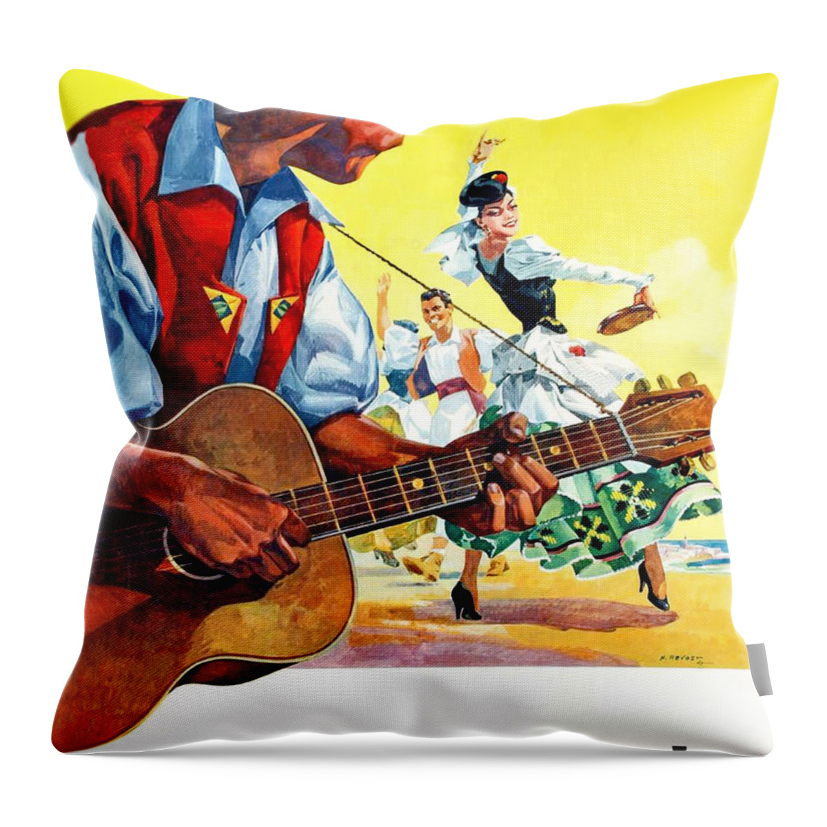 Canary Islands Throw Pillow featuring the digital art Canary Islands by Long Shot