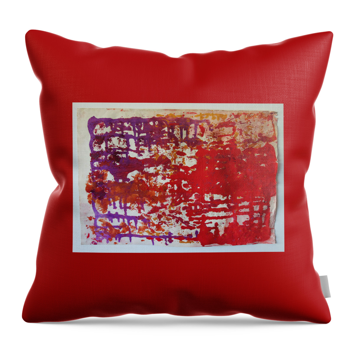  Throw Pillow featuring the painting Caos 03 by Giuseppe Monti
