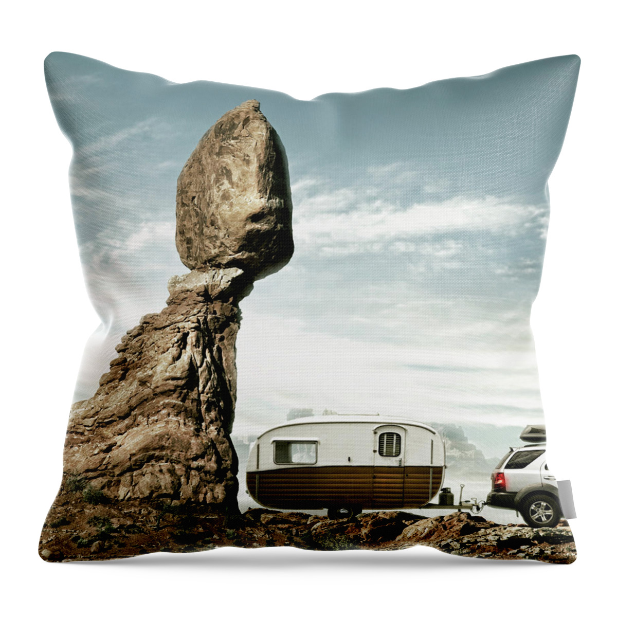 Camping Throw Pillow featuring the photograph Careless Camping by Colin Anderson