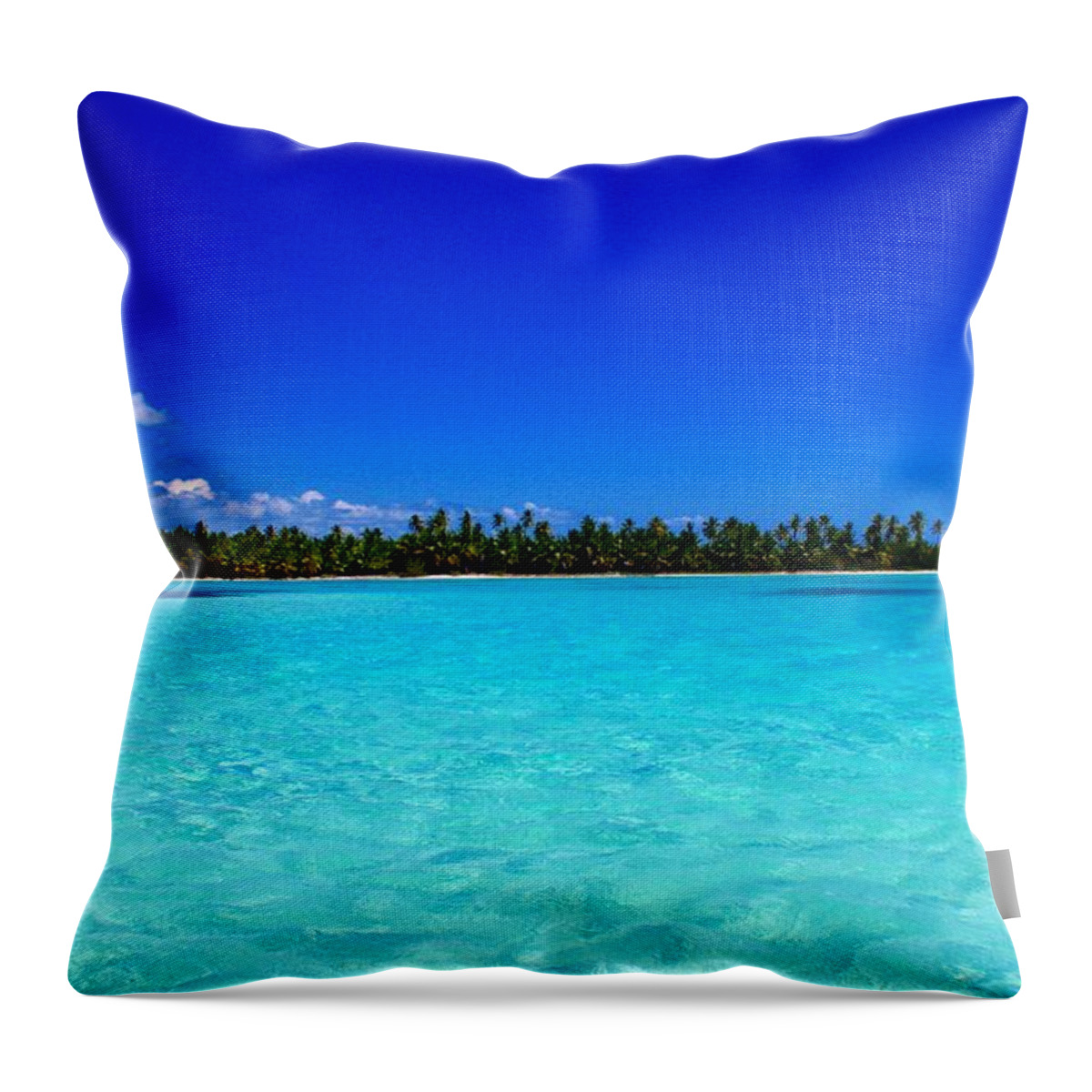 Scenics Throw Pillow featuring the photograph Caribbean Sea by Abner L. Teixeira