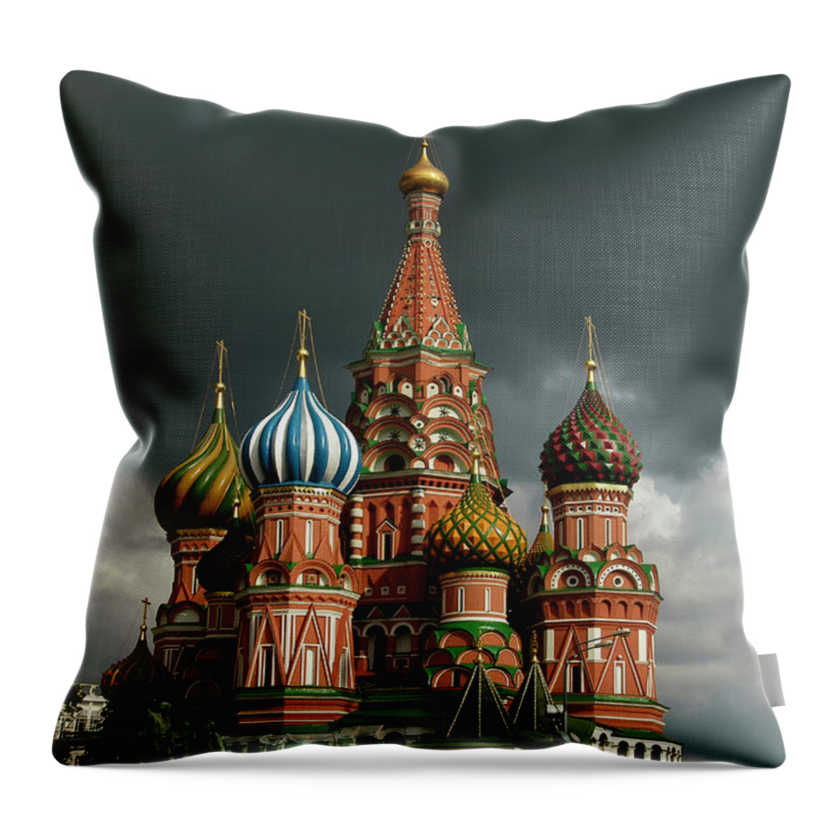 Treetop Throw Pillow featuring the photograph Cathedral Of Saint Basil The Blessed In by Izzet Keribar