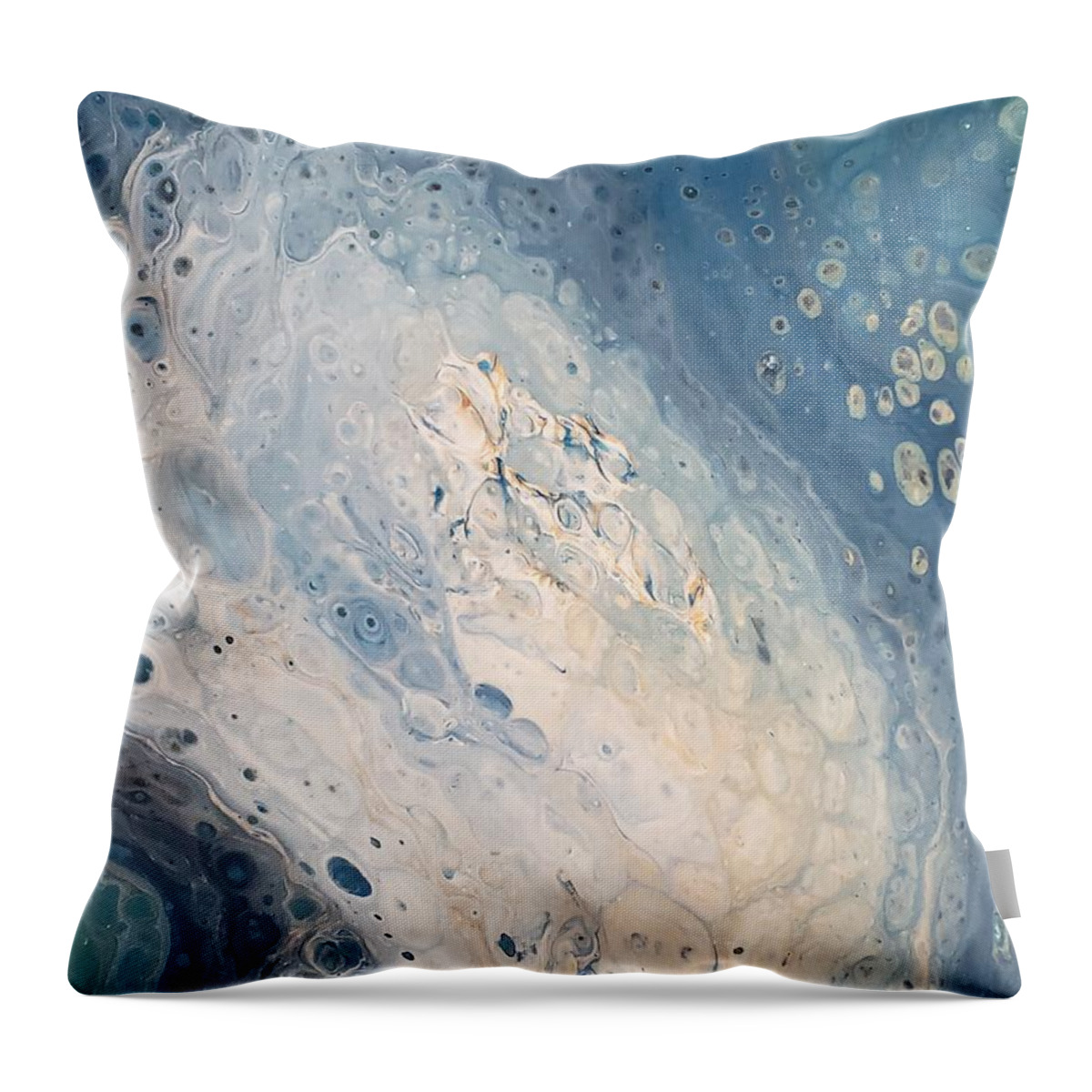 One Of A Kind Piece Throw Pillow featuring the painting Cell by Michelle Stevens