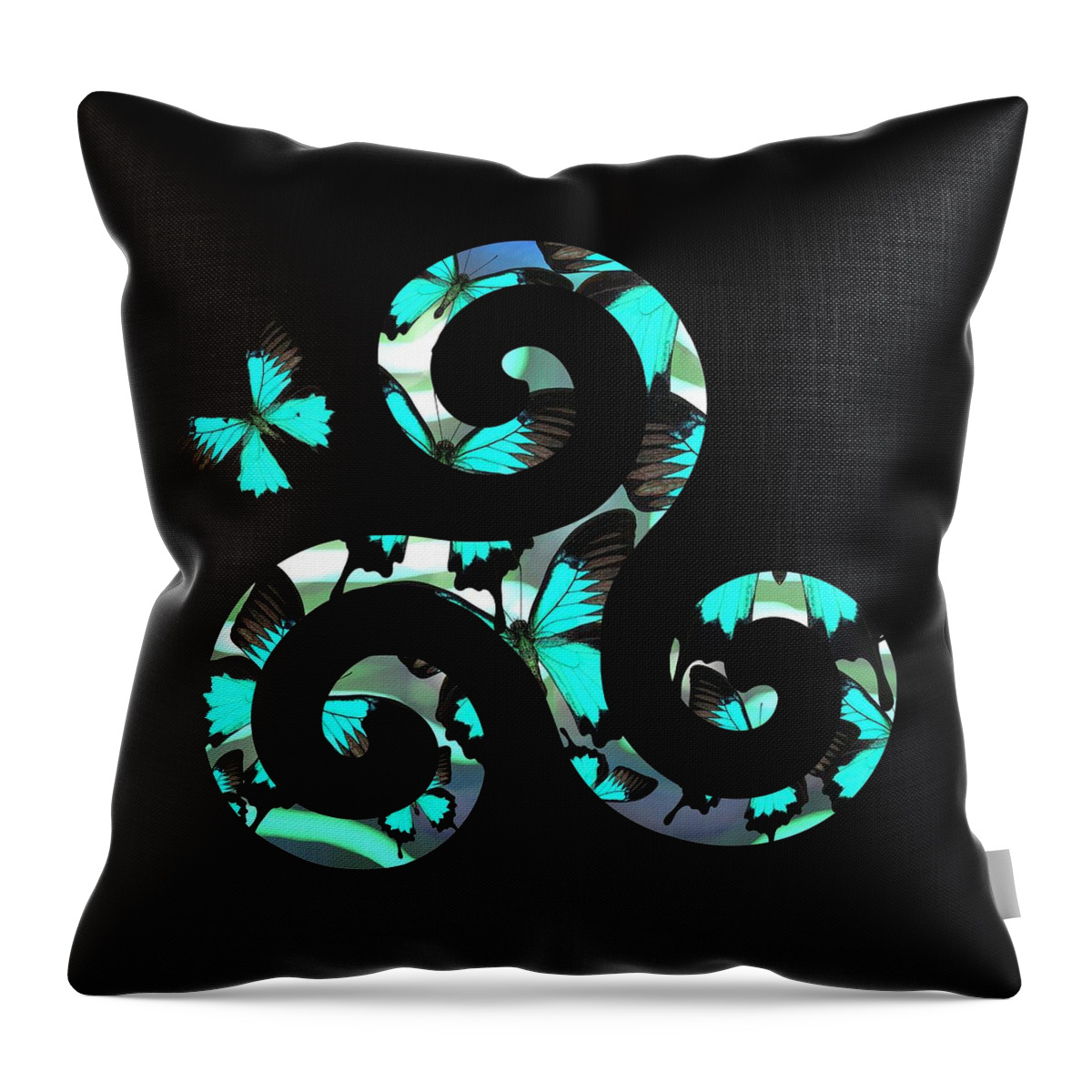 Celtic Spiral Throw Pillow featuring the digital art Celtic Spiral 3 by Joan Stratton