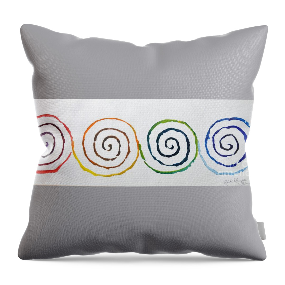 Celtic Spirit Throw Pillow featuring the painting Celtic Spirit by Keith Thompson